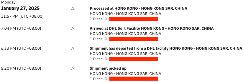 DHL Shipment